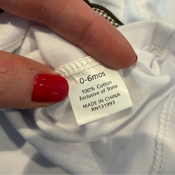 Mudpie Baby Baseball T-shirt White Appliqué Size 0-6 Months - Picture 4 of 6